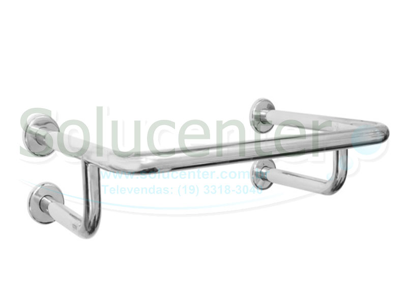 Barra Apoio para Lavatório em Aço Inox L51 63x51 - 53.019