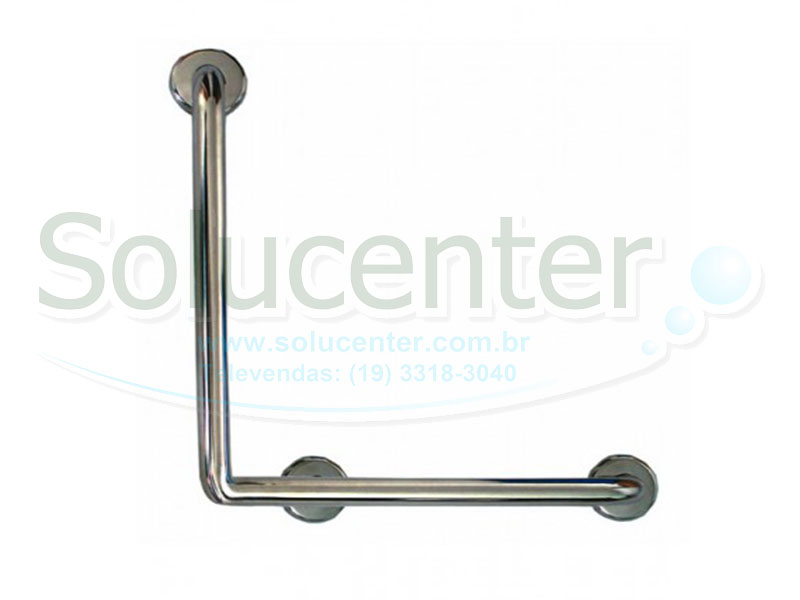 Barra de Apoio para Banheiro em L de ''parede'' 70 x 70 cm Box Banheiro 113.012